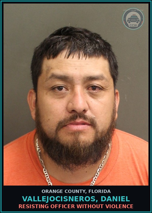 Booking mugshot of VALLEJOCISNEROS, DANIEL in Orange County