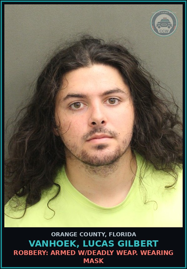 Booking mugshot of VANHOEK, LUCAS GILBERT in Orange County