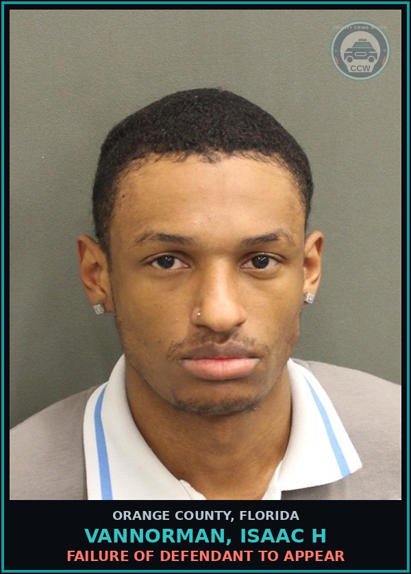 Booking mugshot of VANNORMAN, ISAAC H in Orange County