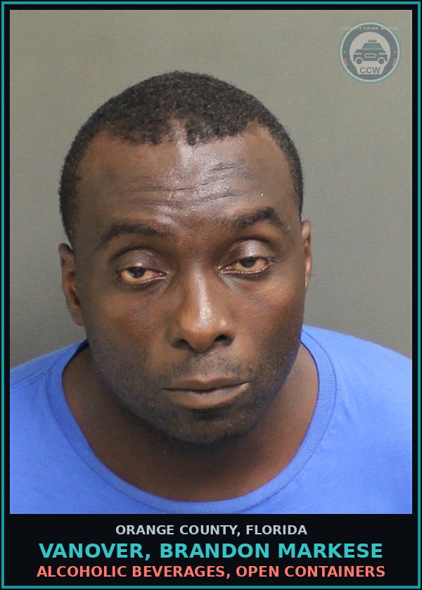 Booking mugshot of VANOVER, BRANDON MARKESE in Orange County
