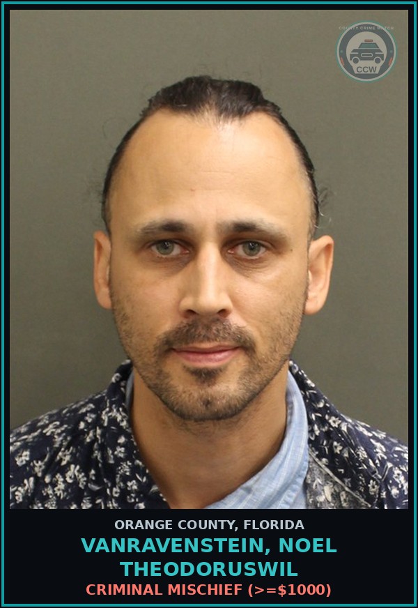 Booking mugshot of VANRAVENSTEIN, NOEL THEODORUSWIL in Orange County