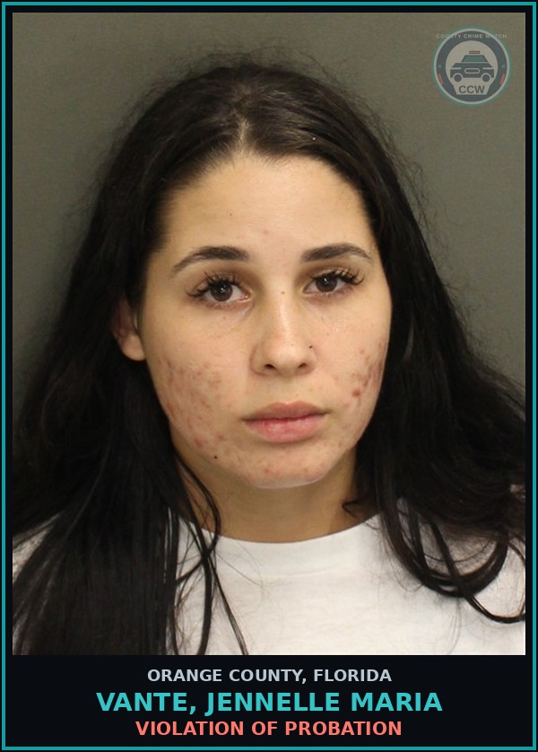 Booking mugshot of VANTE, JENNELLE MARIA in Orange County