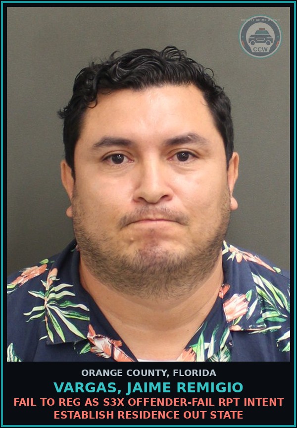 Booking mugshot of VARGAS, JAIME REMIGIO in Orange County