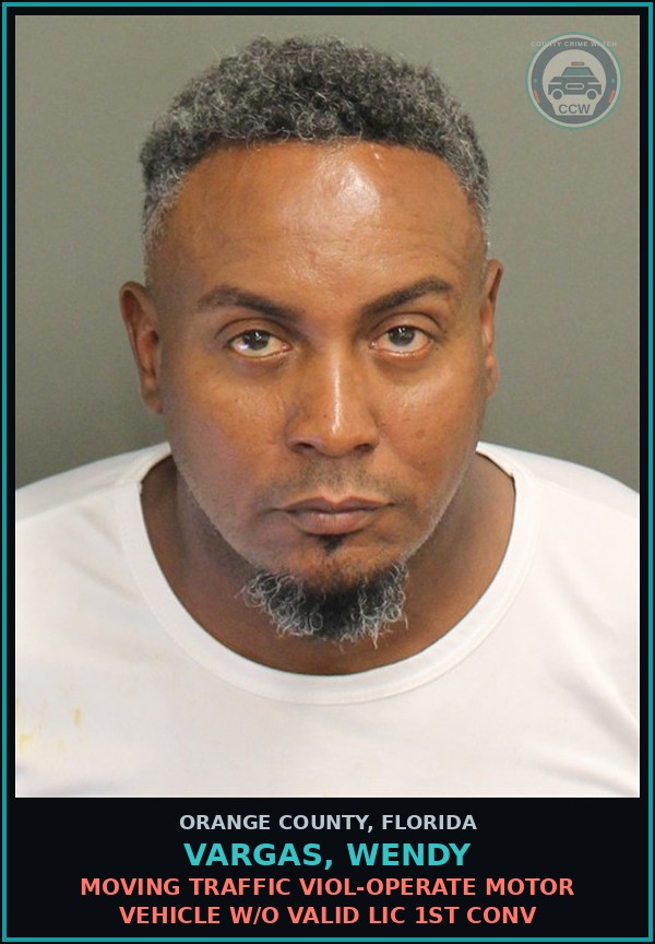 Booking mugshot of VARGAS, WENDY in Orange County