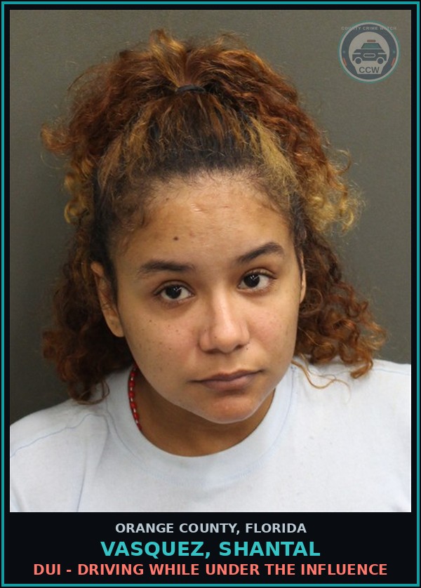Booking mugshot of VASQUEZ, SHANTAL in Orange County