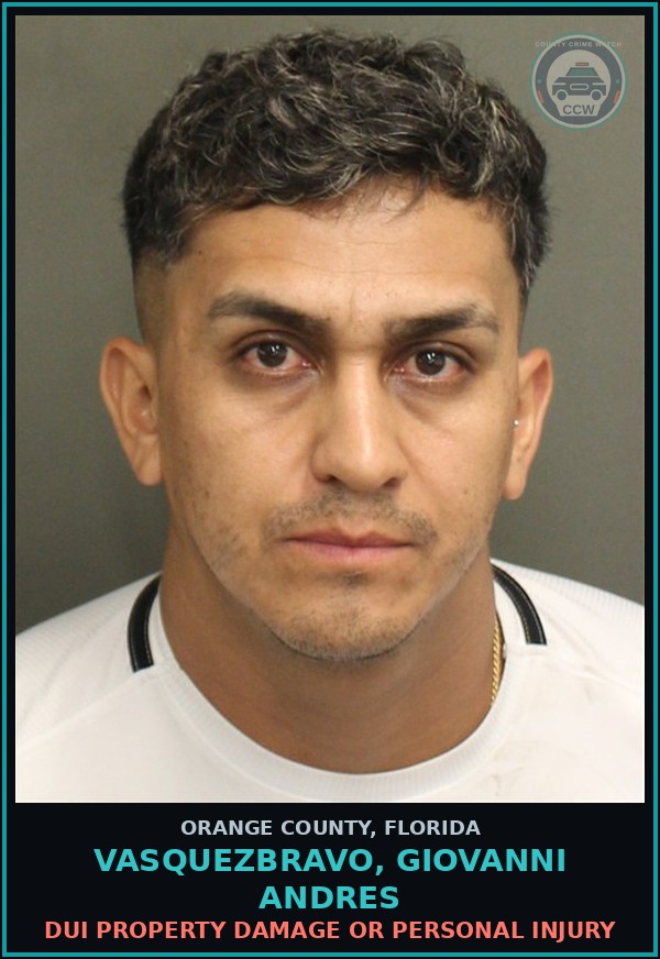 Booking mugshot of VASQUEZBRAVO, GIOVANNI ANDRES in Orange County