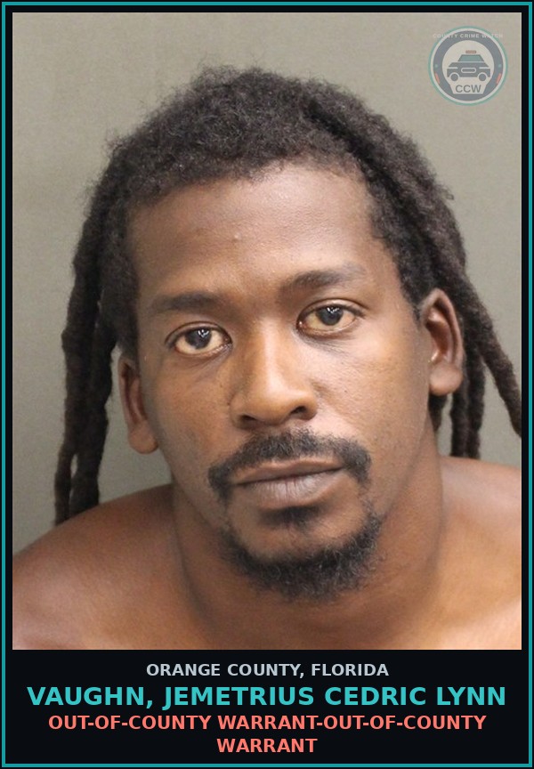 Booking mugshot of VAUGHN, JEMETRIUS CEDRIC LYNN in Orange County