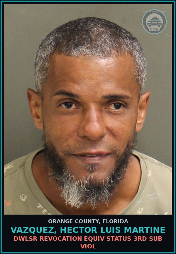 Booking mugshot of VAZQUEZ, HECTOR LUIS MARTINE in Orange County