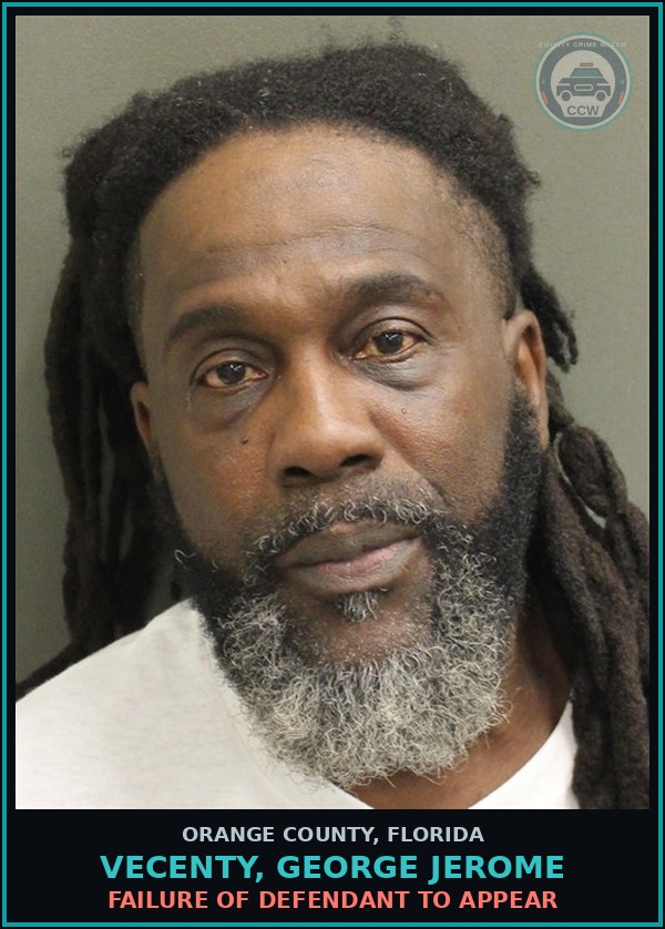 Booking mugshot of VECENTY, GEORGE JEROME in Orange County