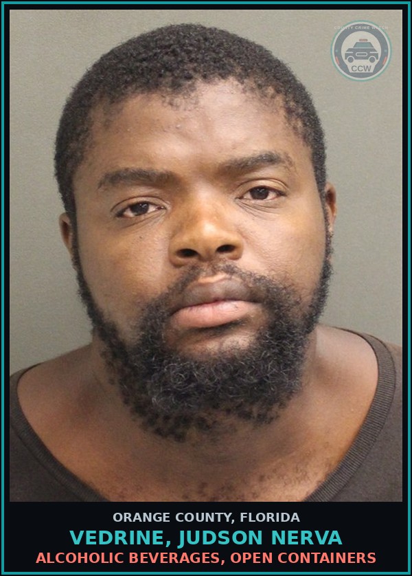 Booking mugshot of VEDRINE, JUDSON NERVA in Orange County