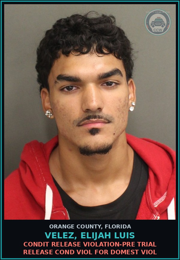 Booking mugshot of VELEZ, ELIJAH LUIS in Orange County