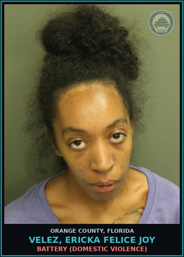 Booking mugshot of VELEZ, ERICKA FELICE JOY in Orange County