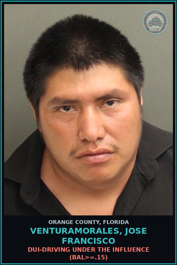 Booking mugshot of VENTURAMORALES, JOSE FRANCISCO in Orange County