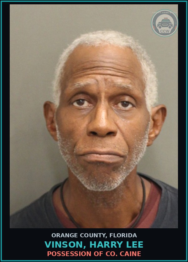 Booking mugshot of VINSON, HARRY LEE in Orange County