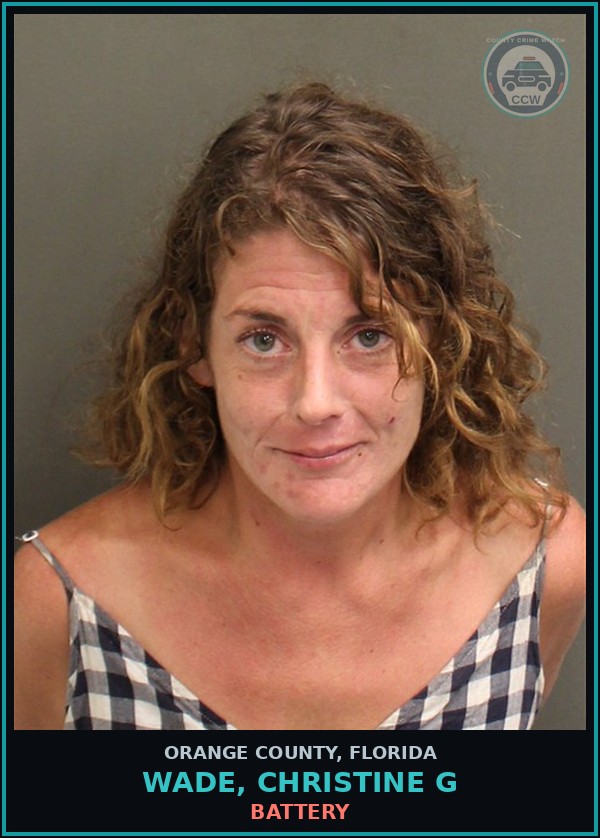 Booking mugshot of WADE, CHRISTINE G in Orange County