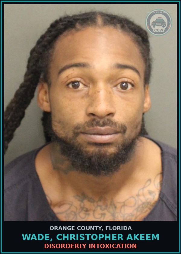 Booking mugshot of WADE, CHRISTOPHER AKEEM in Orange County