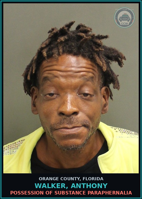 Booking mugshot of WALKER, ANTHONY in Orange County