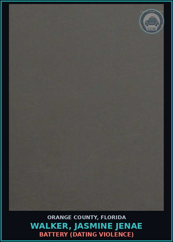 Booking mugshot of WALKER, JASMINE JENAE in Orange County