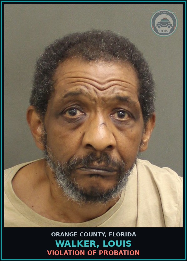 Booking mugshot of WALKER, LOUIS in Orange County