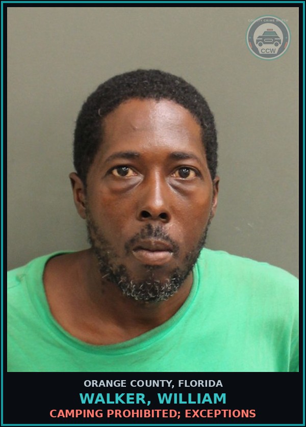 Booking mugshot of WALKER, WILLIAM in Orange County