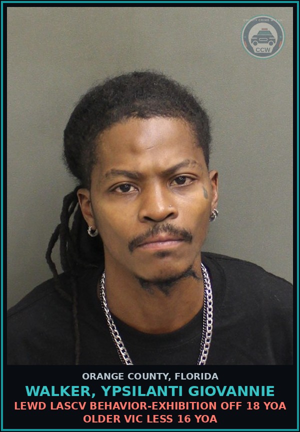 Booking mugshot of WALKER, YPSILANTI GIOVANNIE in Orange County