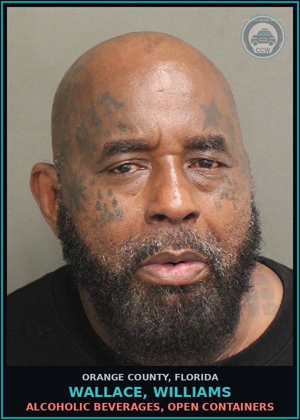 Booking mugshot of WALLACE, WILLIAMS in Orange County
