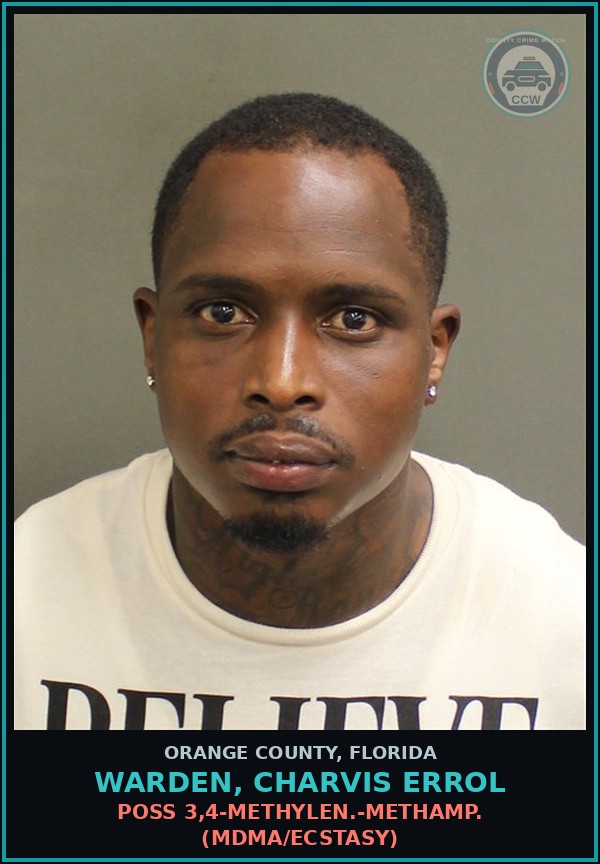 Booking mugshot of WARDEN, CHARVIS ERROL in Orange County