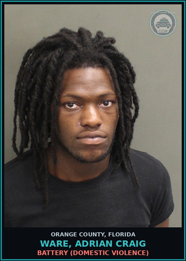 Booking mugshot of WARE, ADRIAN CRAIG in Orange County