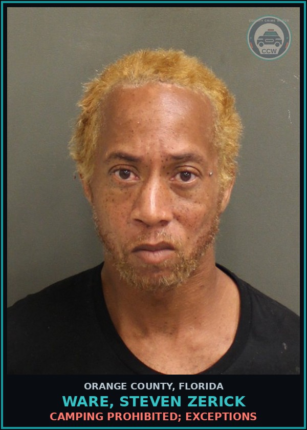 Booking mugshot of WARE, STEVEN ZERICK in Orange County