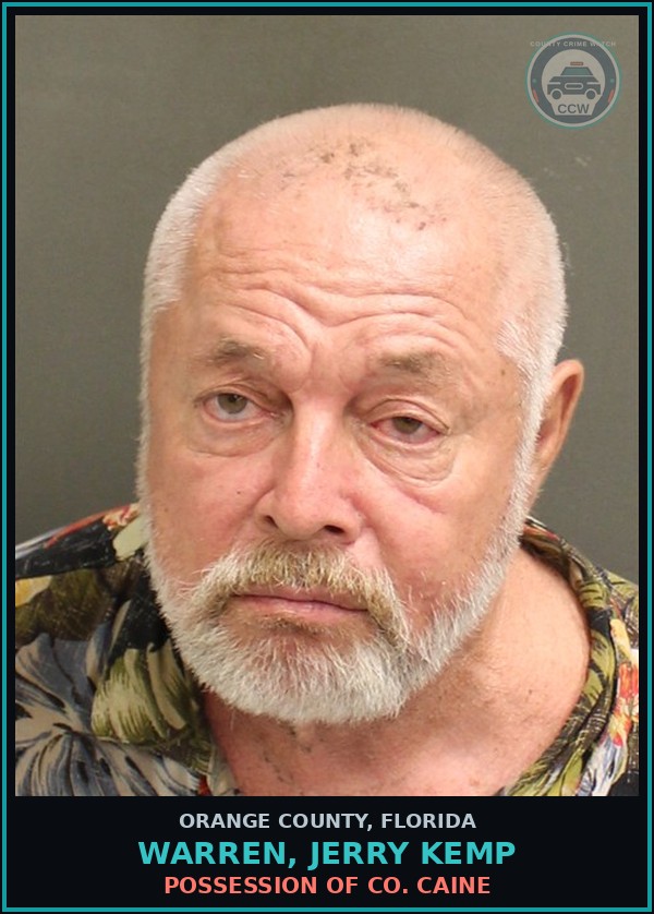 Booking mugshot of WARREN, JERRY KEMP in Orange County