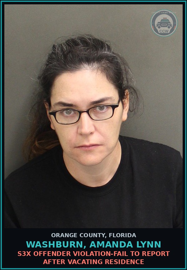 Booking mugshot of WASHBURN, AMANDA LYNN in Orange County