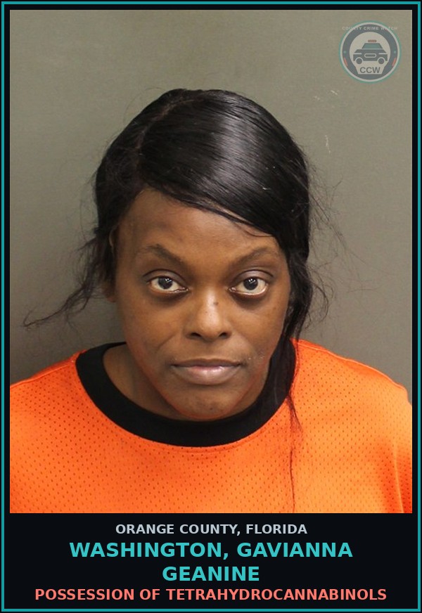 Booking mugshot of WASHINGTON, GAVIANNA GEANINE in Orange County