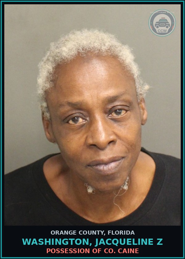 Booking mugshot of WASHINGTON, JACQUELINE Z in Orange County