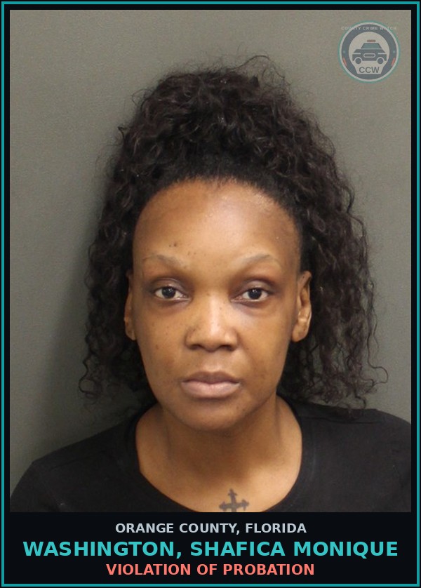 Booking mugshot of WASHINGTON, SHAFICA MONIQUE in Orange County