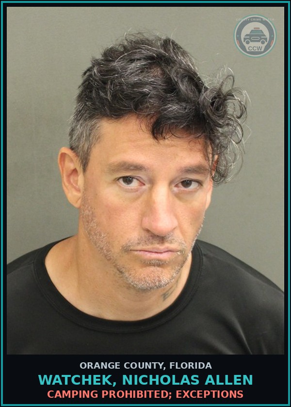 Booking mugshot of WATCHEK, NICHOLAS ALLEN in Orange County