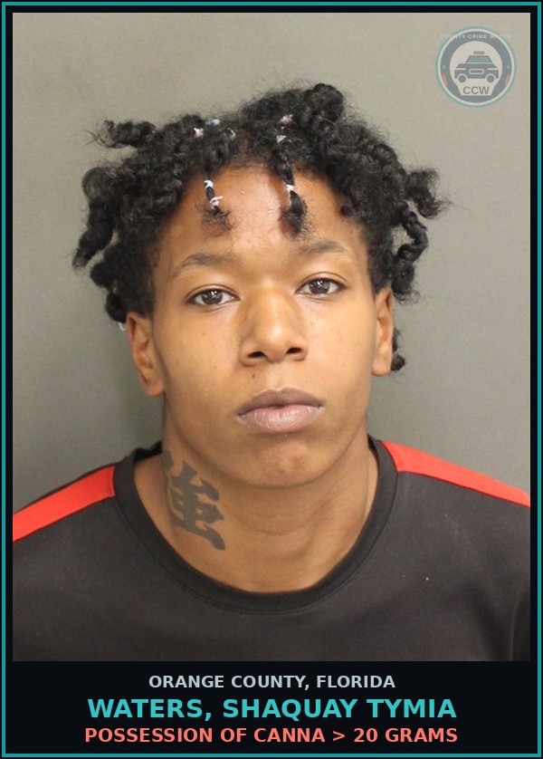 Booking mugshot of WATERS, SHAQUAY TYMIA in Orange County