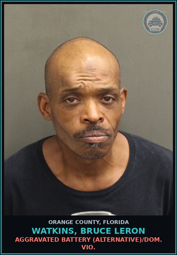 Booking mugshot of WATKINS, BRUCE LERON in Orange County