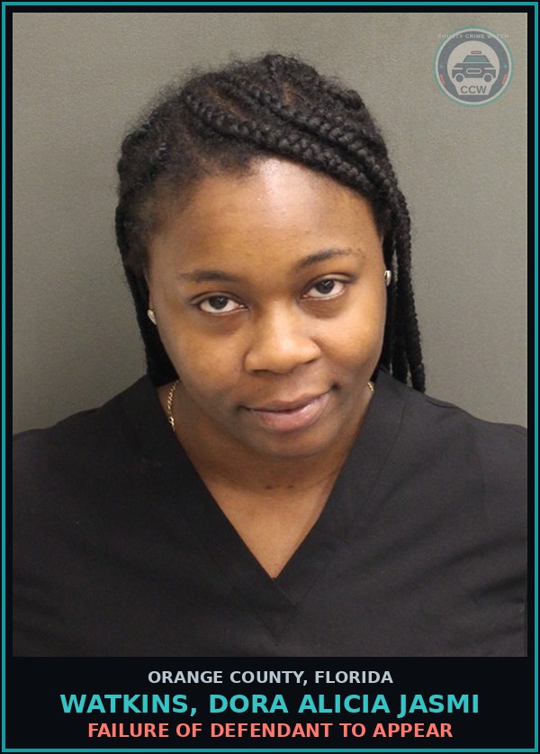 Booking mugshot of WATKINS, DORA ALICIA JASMI in Orange County