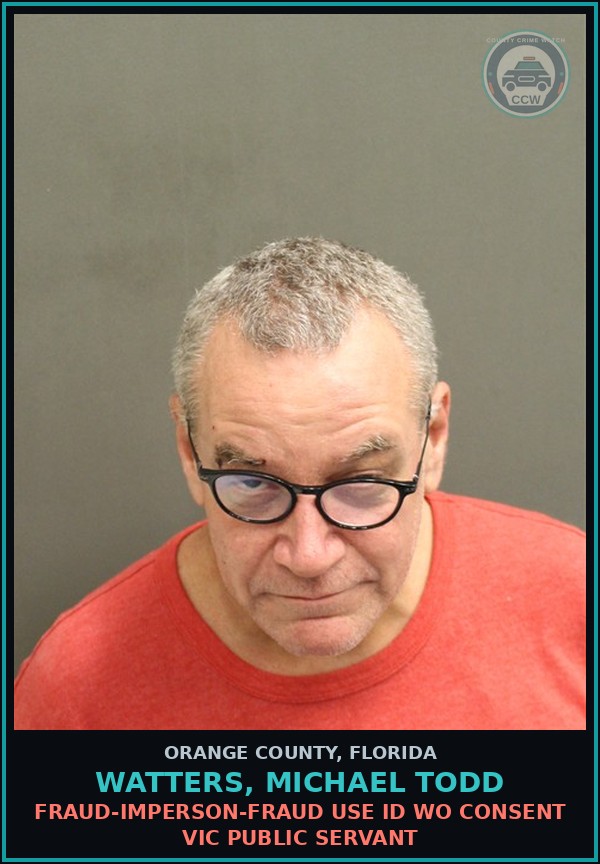 Booking mugshot of WATTERS, MICHAEL TODD in Orange County