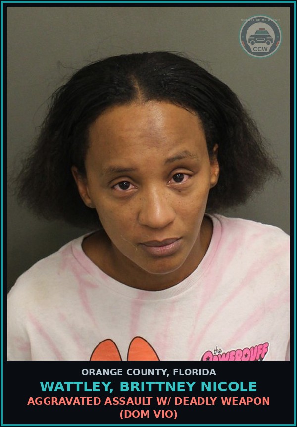 Booking mugshot of WATTLEY, BRITTNEY NICOLE in Orange County