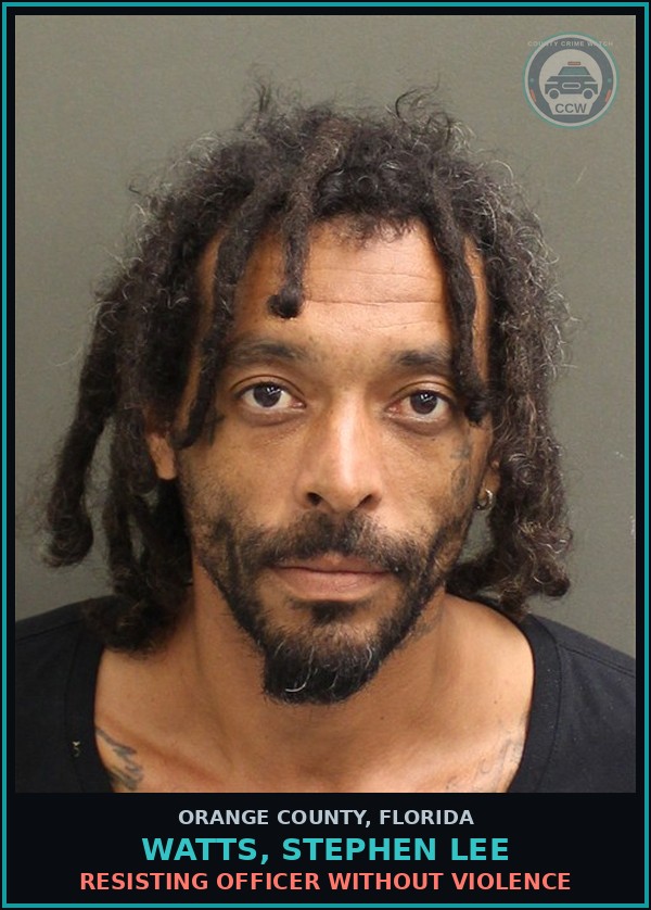Booking mugshot of WATTS, STEPHEN LEE in Orange County