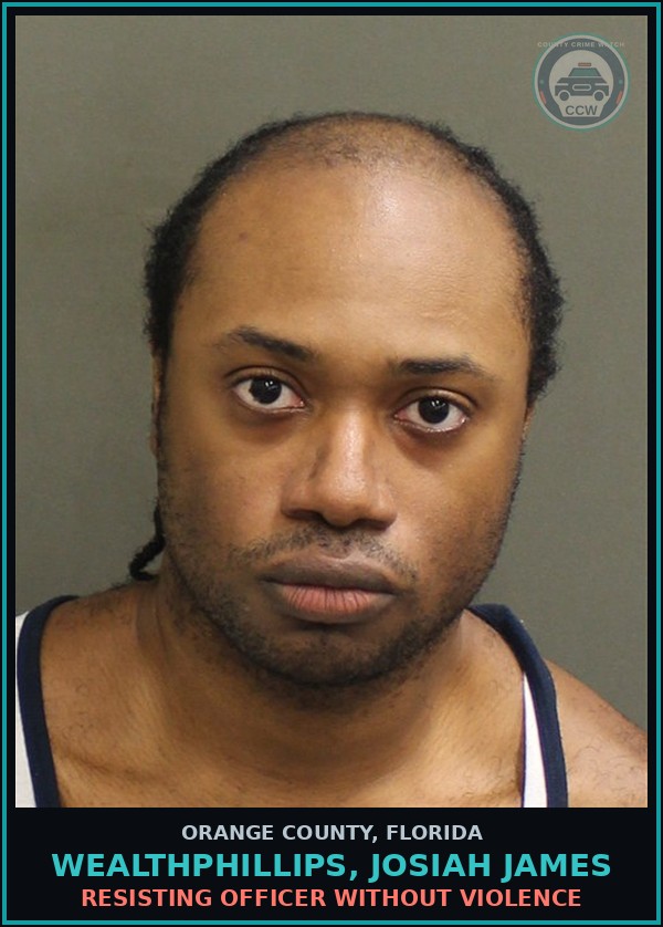 Booking mugshot of WEALTHPHILLIPS, JOSIAH JAMES in Orange County