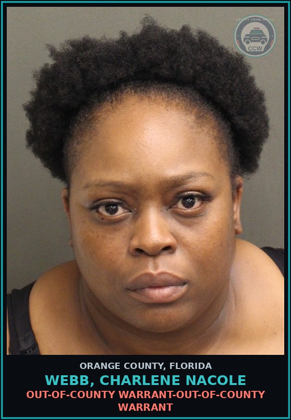 Booking mugshot of WEBB, CHARLENE NACOLE in Orange County