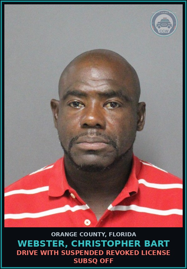 Booking mugshot of WEBSTER, CHRISTOPHER BART in Orange County