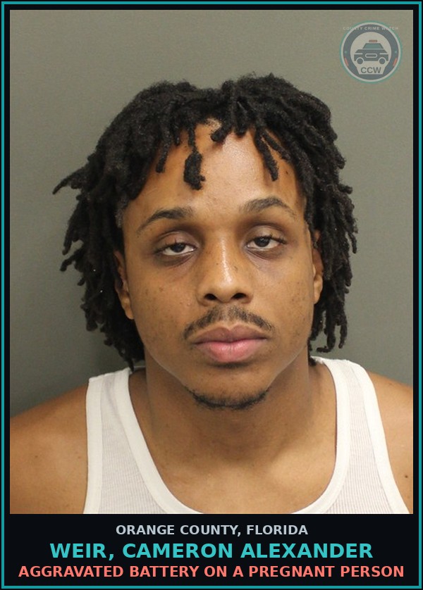 Booking mugshot of WEIR, CAMERON ALEXANDER in Orange County