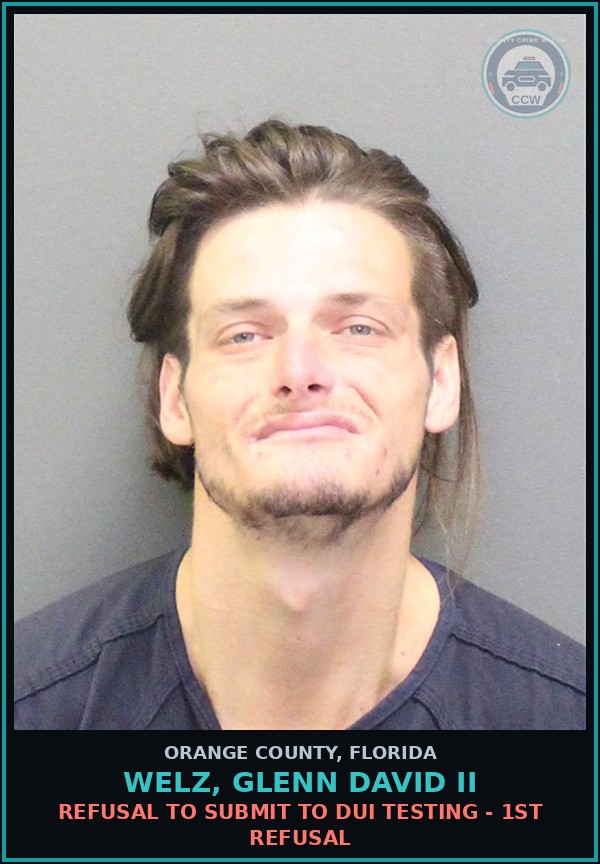 Booking mugshot of WELZ, GLENN DAVID II in Orange County