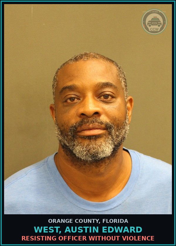 Booking mugshot of WEST, AUSTIN EDWARD in Orange County