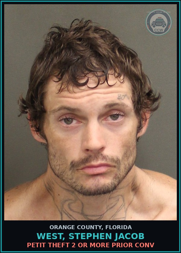 Booking mugshot of WEST, STEPHEN JACOB in Orange County