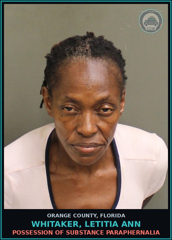 Booking mugshot of WHITAKER, LETITIA ANN in Orange County