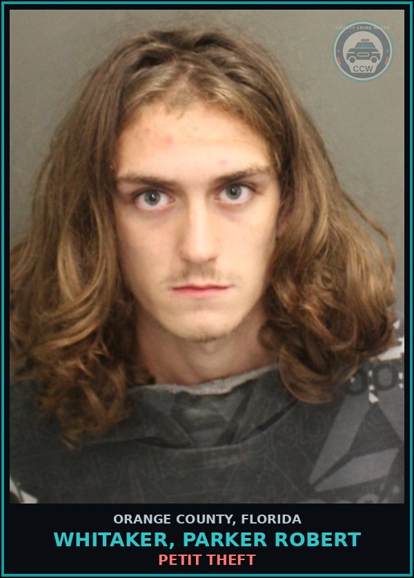 Booking mugshot of WHITAKER, PARKER ROBERT in Orange County